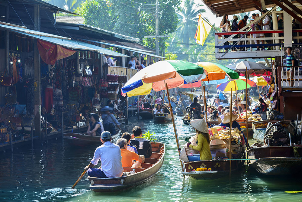 Damnoen Saduak Floating Market Bangkok Thailand