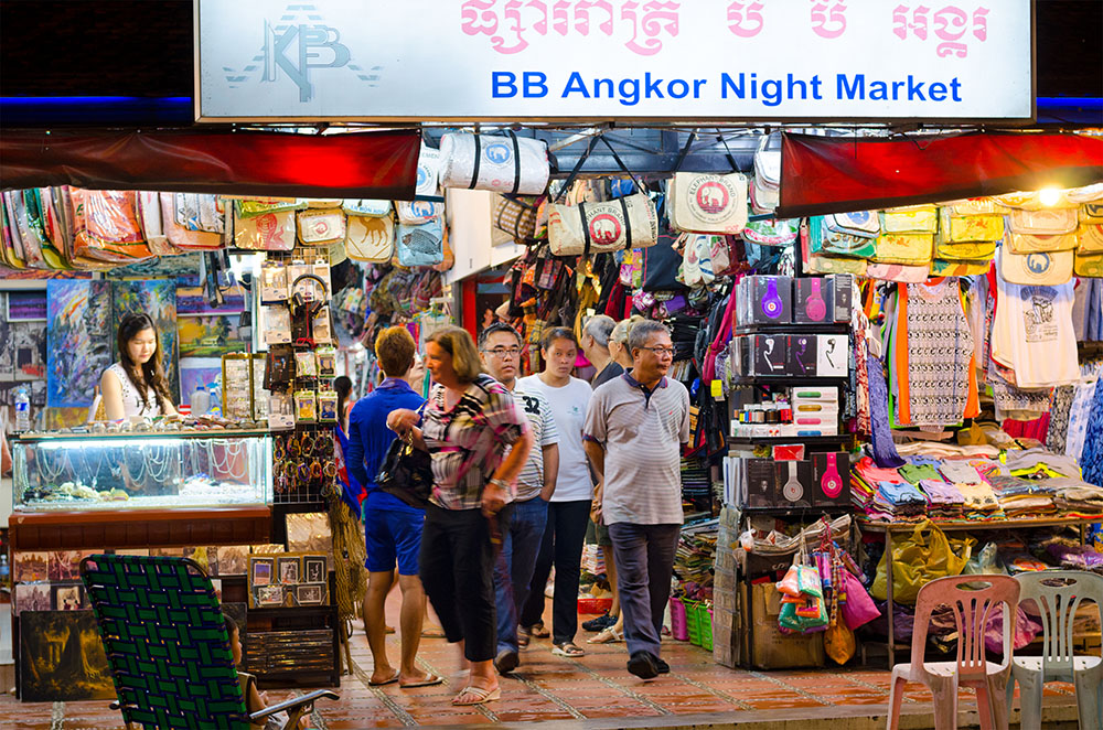 Angkor Night Market Siem Reap Cambodia