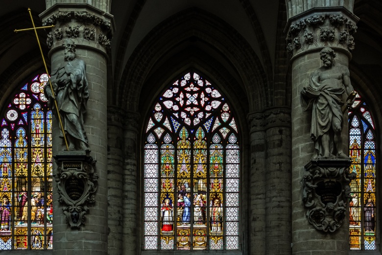 St Michael and St Gudula Cathedral Brussels Belgium