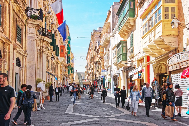 Republic Street and Merchant Street Valleta