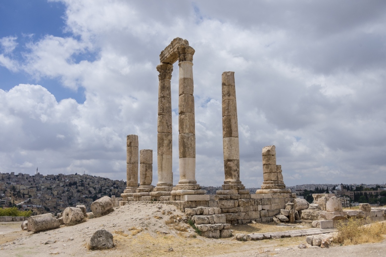 Roman ruins in Amman Jordan