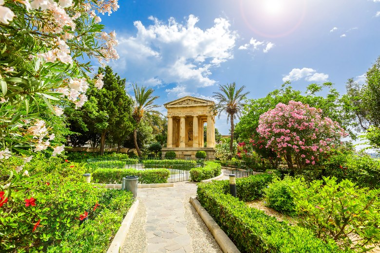The Lower Barrakka Gardens Valleta