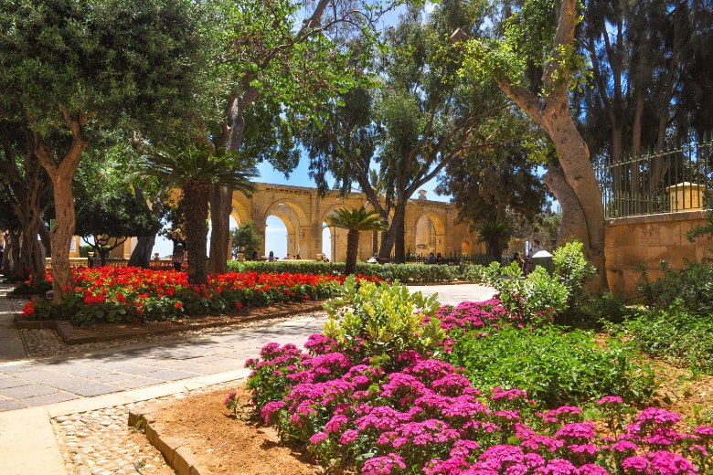 Upper and Lower Barrakka Gardens Valleta Malta