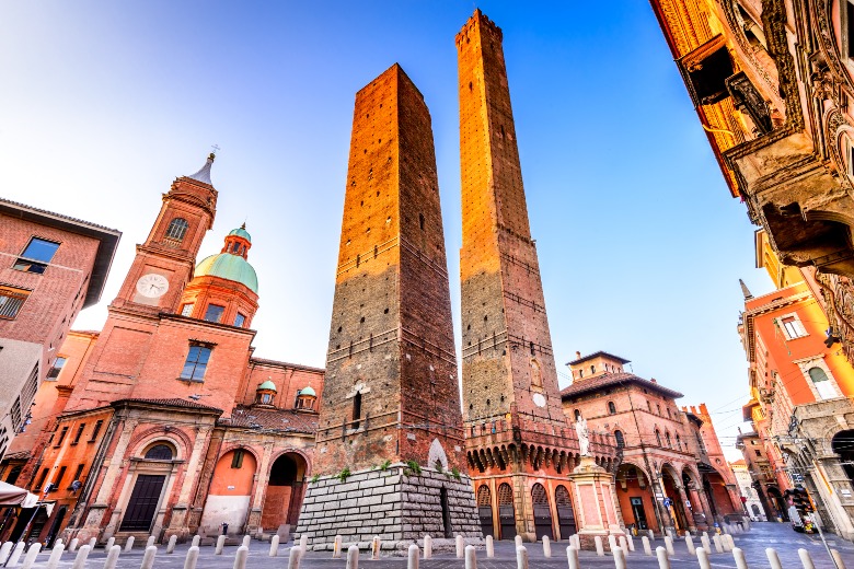 The Leaning Towers of Bologna Bologna Italy